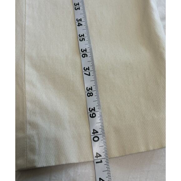 VTG Lauren Ralph Lauren Women's Sz 8 Cream Straight Leg Pants Flat Front Office - Picture 9 of 9
